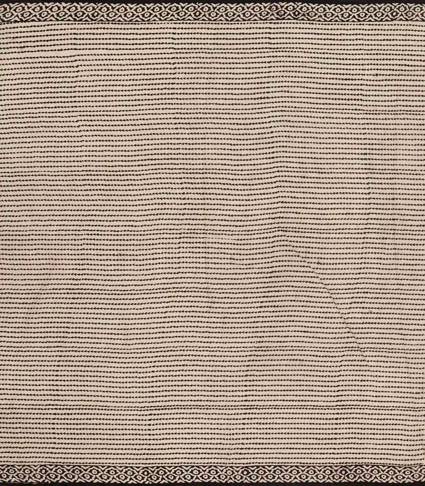 Cream Woven Jaipur Cotton Saree Printed And Floral Motifs