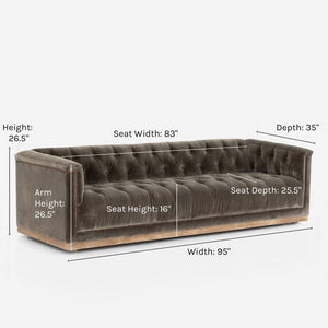 Afia Sofa, Sapphire Birch