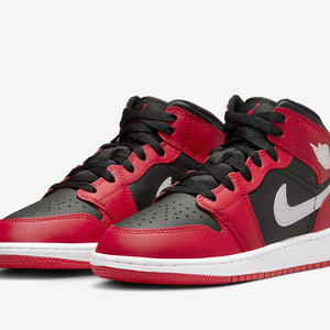 Air Jordan 1 Mid Black White Gym Red Sale