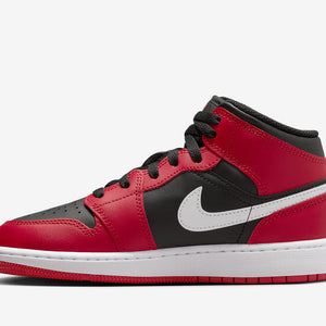Air Jordan 1 Mid Black White Gym Red Sale