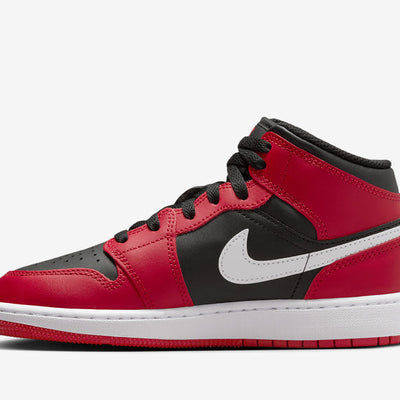 Air Jordan 1 Mid Black White Gym Red Sale