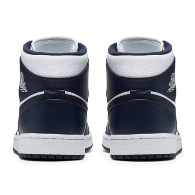 Air Jordan 1 Mid White Metallic Gold Obsidian