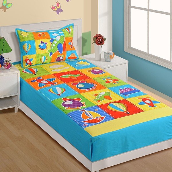 Aircraft Kids Bed sheet Single- SKB-1003 Aero