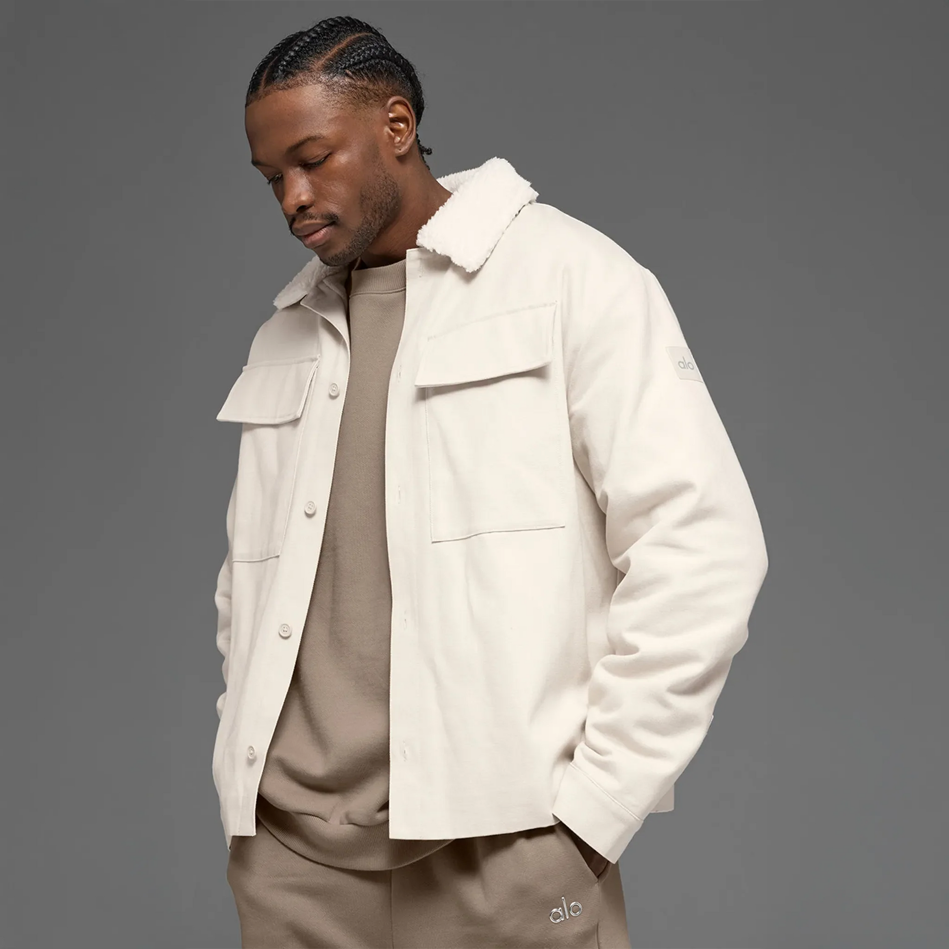 Alo Yoga Canvas Utility Bone Shacket Jacket