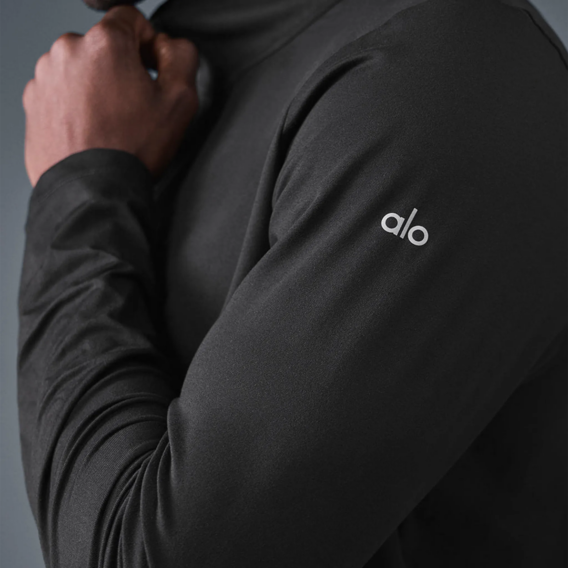 Alo Yoga Conquer Reform Black L/S 1/4 Zip