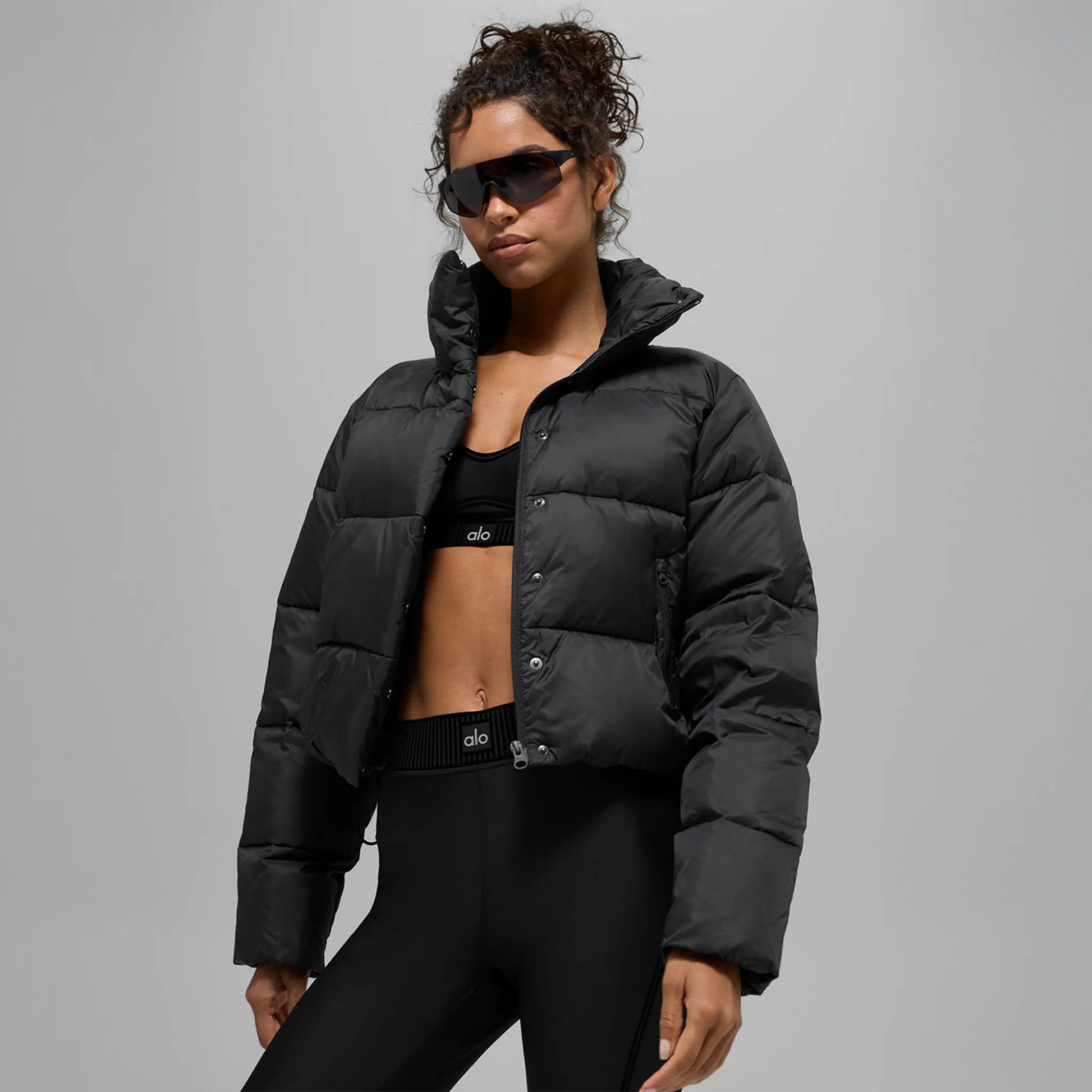 Alo Yoga Gold Rush Black Puffer Jacket (W)