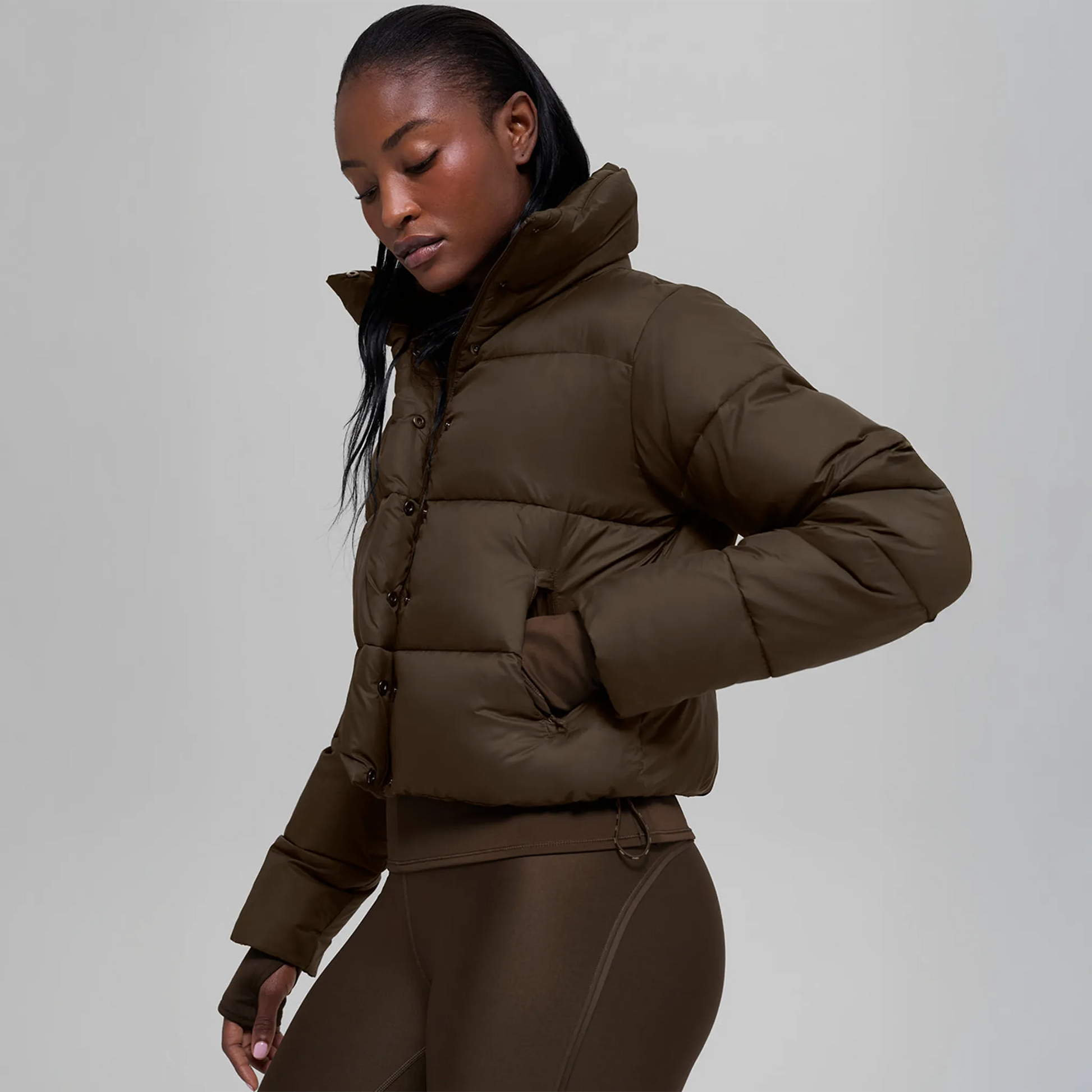 Alo Yoga Gold Rush Espresso Puffer Jacket (W)