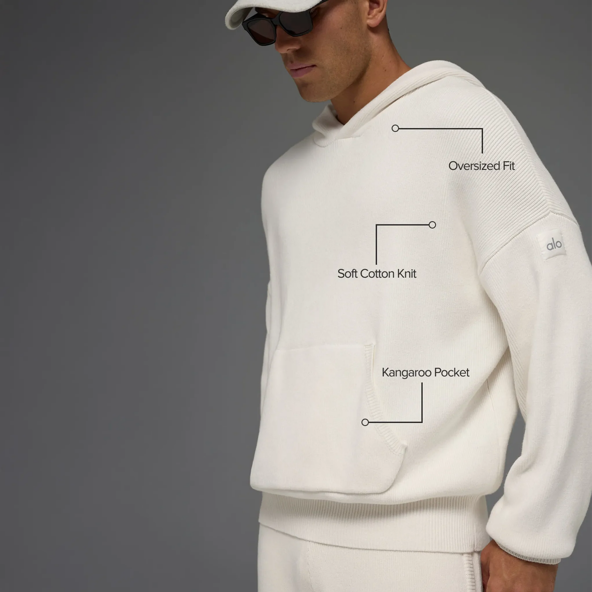 Alo Yoga Scholar Ivory Hoodie