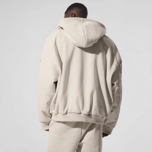 Alo Yoga Select Hooded Bone Bomber Jacket
