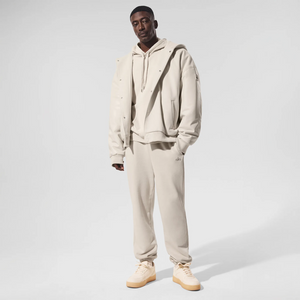 Alo Yoga Select Hooded Bone Bomber Jacket