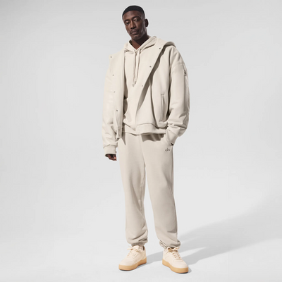 Alo Yoga Select Hooded Bone Bomber Jacket