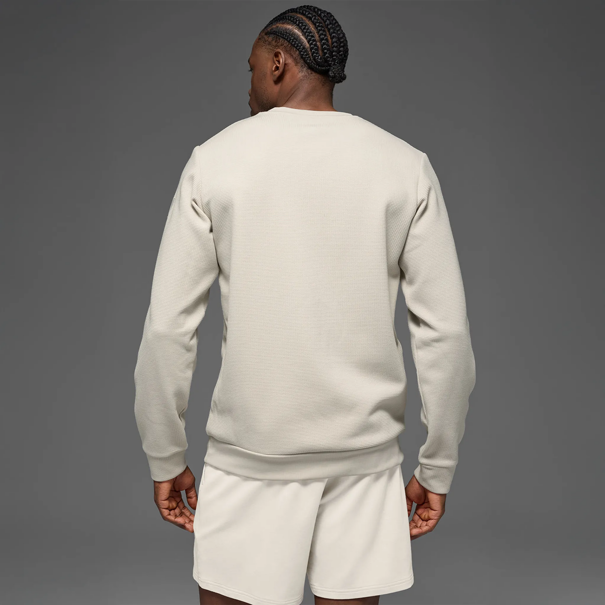 Alo Yoga Waffle Lounge Bone Crewneck
