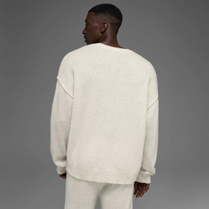Alo Yoga Wool Cashmere New Class Bone Heather Crewneck