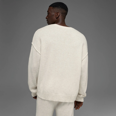 Alo Yoga Wool Cashmere New Class Bone Heather Crewneck
