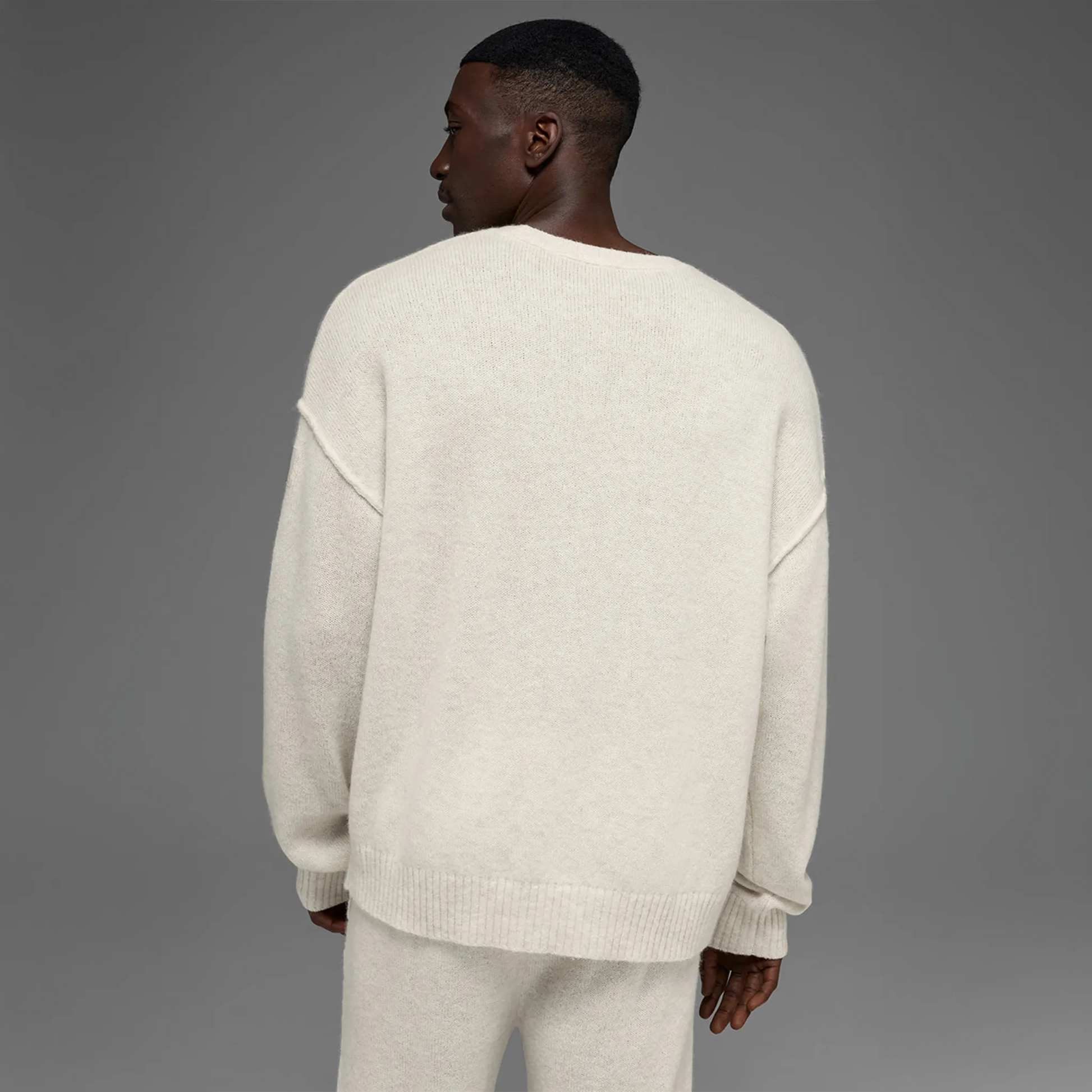 Alo Yoga Wool Cashmere New Class Bone Heather Crewneck