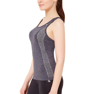 Half Sleeve Criss-cross Back Sports Cami - Black