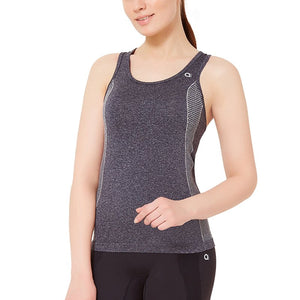 Half Sleeve Criss-cross Back Sports Cami - Black