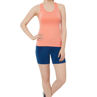 Half Sleeve Criss-cross Back Sports Cami - Porcelain Rose