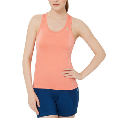 Half Sleeve Criss-cross Back Sports Cami - Porcelain Rose