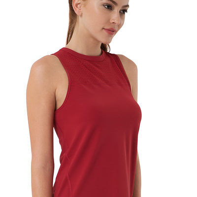 Smooth and Seamless Fitness Tank Top - Deep Claret