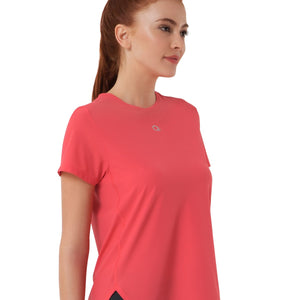 Smooth and Seamless Fitness T-shirt - Flamingo Pink