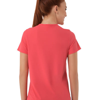 Smooth and Seamless Fitness T-shirt - Flamingo Pink