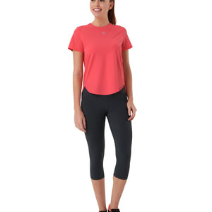 Smooth and Seamless Fitness T-shirt - Flamingo Pink