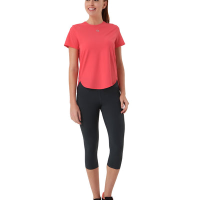 Smooth and Seamless Fitness T-shirt - Flamingo Pink
