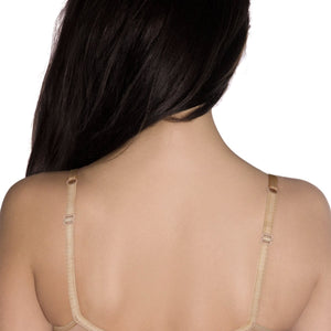 Satin Edge Padded Wired Bra - Nude