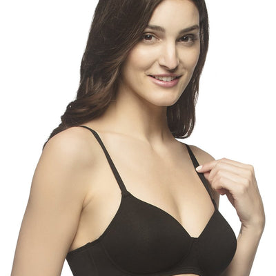 Carefree Casuals Padded Non-Wired T-Shirt Bra - Black