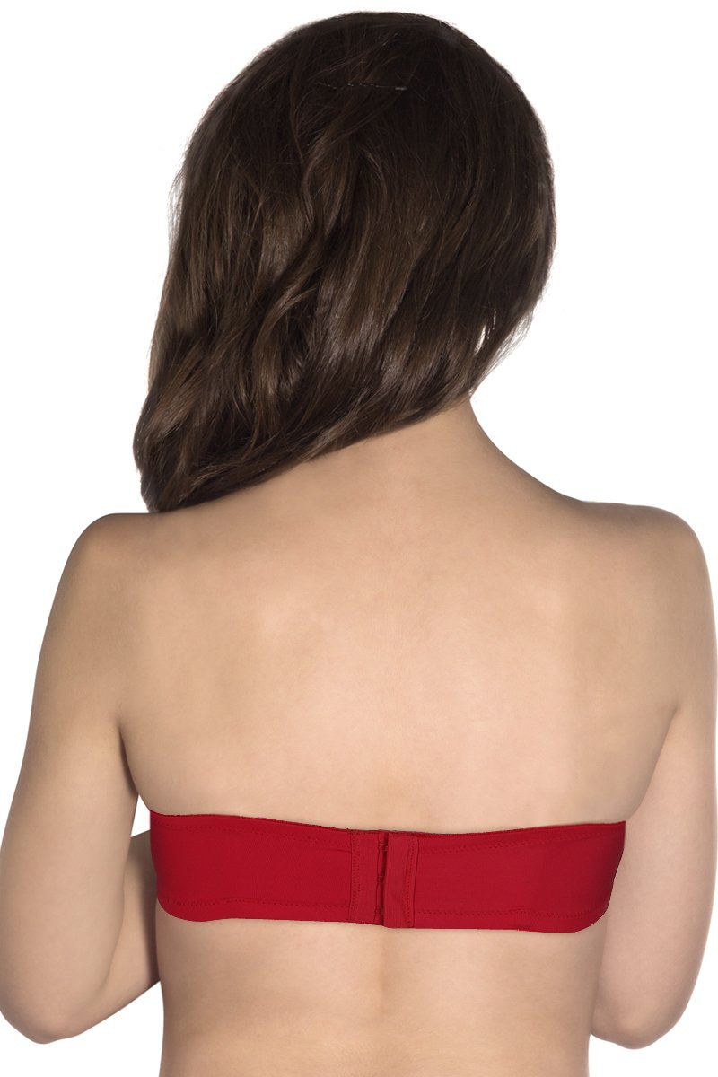 Strapless Padded Wired Multiway Tube Bra - Festive Red