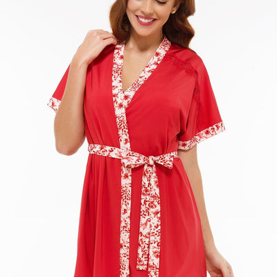 Lovestruck Sleep Robe - Tomato Puree
