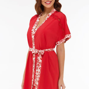 Lovestruck Sleep Robe - Tomato Puree