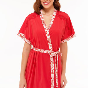 Lovestruck Sleep Robe - Tomato Puree