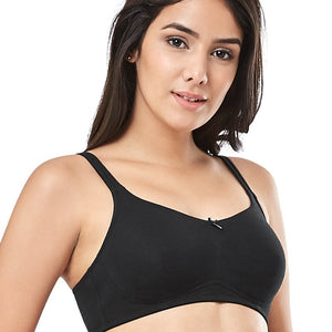 Elegant Concealer Non-Padded & Non-Wired Bra - Black