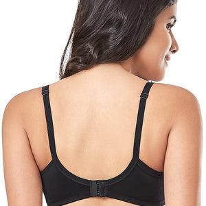 every de Lace Contour Non-Padded Non-Wired Full Cover Bra - Black