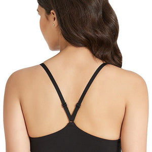 Effortless Elegance Padded Non-Wired Cotton Bralette - Black