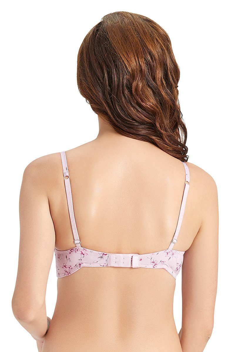 Sculpt Padded Wired Delicate Prints Full-Cover Bra - Mauve Shadows
