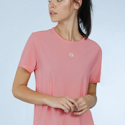 Smooth And Seamless Fitness T-Shirt - Shell Pink