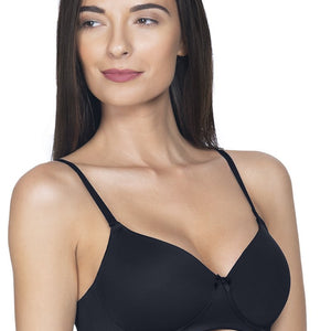 Smooth Charm Padded Non-Wired T-Shirt Bra - Black