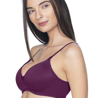 Smooth Charm Padded Non-Wired T-Shirt Bra - Violet