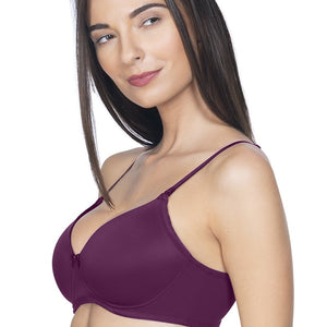 Smooth Charm Padded Non-Wired T-Shirt Bra - Violet