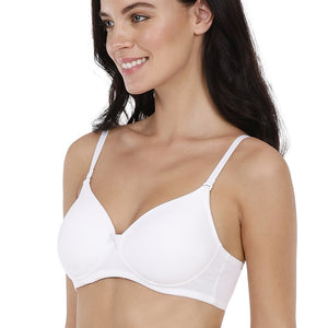 Smooth Charm Padded Non-Wired T-Shirt Bra - White