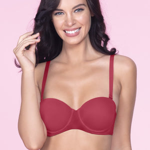 Multiway Padded Wired Bra - Festive Red