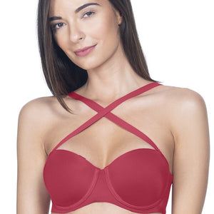 Multiway Padded Wired Bra - Festive Red