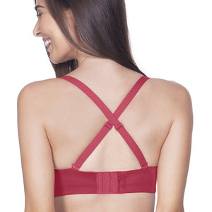 Multiway Padded Wired Bra - Festive Red