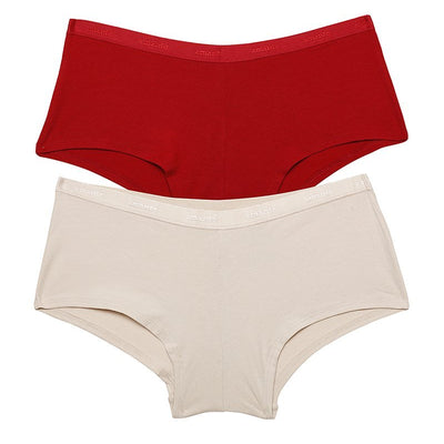 Low Rise Solid Boyshorts (Pack of 2)