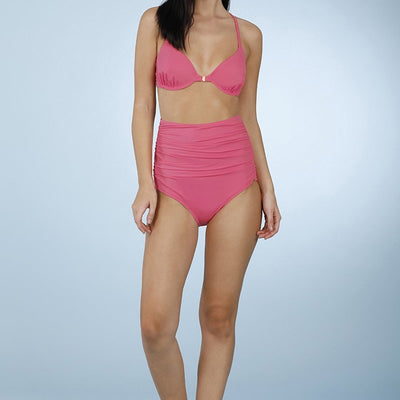 Front Closure Racerback Bikini Top - Fandango Pink