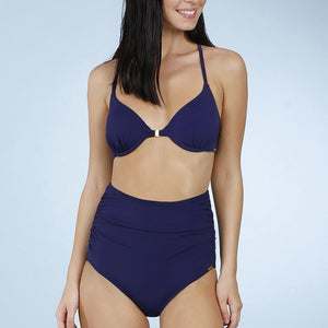 Front Closure Racerback Bikini Top - New Navy