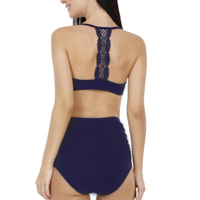Front Closure Racerback Bikini Top - New Navy